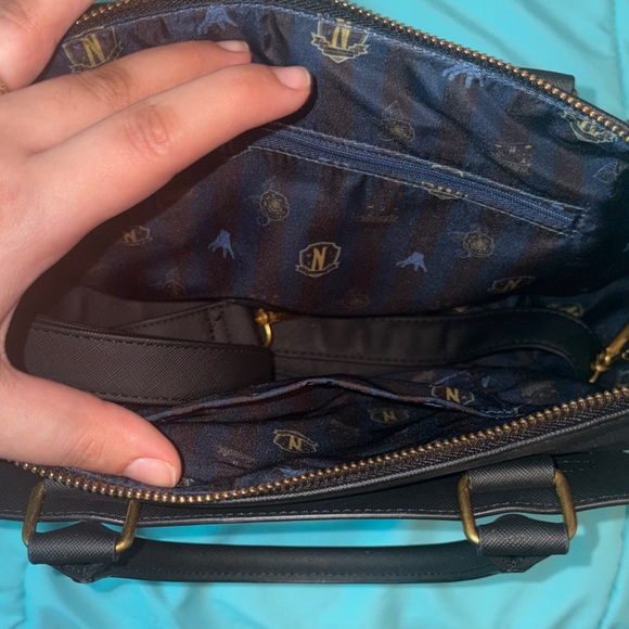 Wednesday lounge fly black Typewriter Design Handbag - Picture 3 of 5